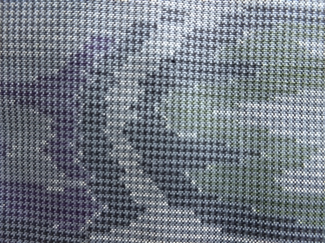 アンティーク　抽象模様織り出し本場泥大島紬着物